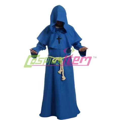 Custom Made anime Friar Medieval Cloak Hooded Monk Cowl Renaissance ...