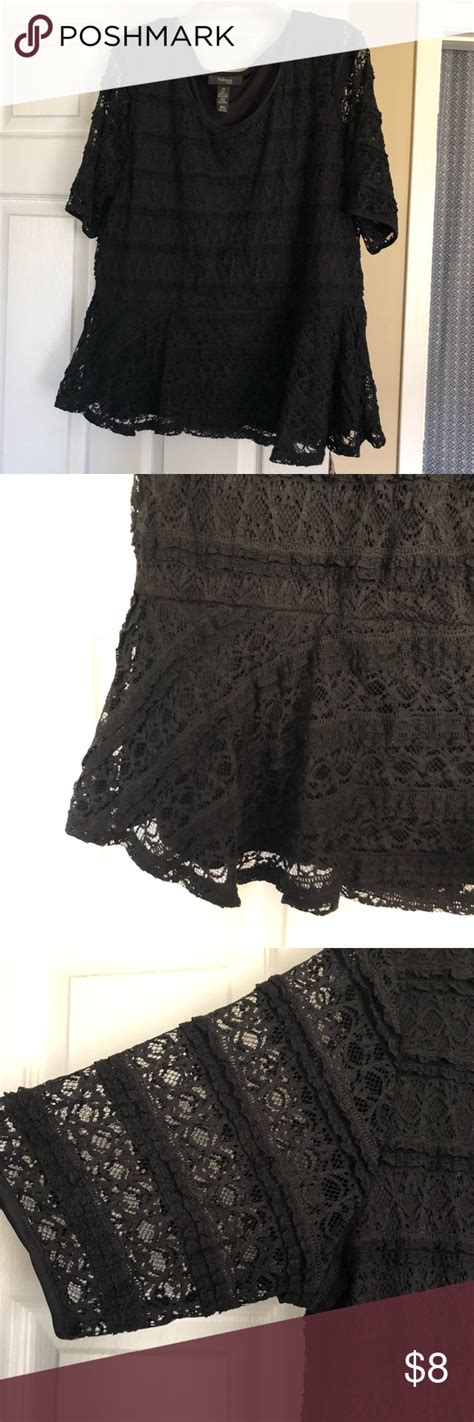 Black Lace Peplum Top Size X Peplum Lace Top Lace Peplum Black Lace