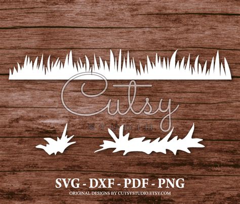 Svg Simple Grass Silhouette Cut Files Designs Clip Art Paper Craft Laser Cricut Scan N Cut