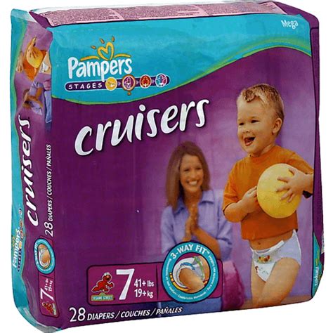 Wearing Pampers Cruisers Size 7