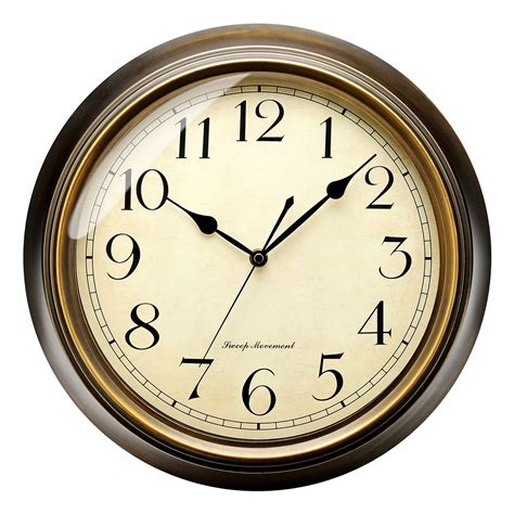 Buy Plumeet Small Retro Wall Clock 10 Non Ticking Classic Silent