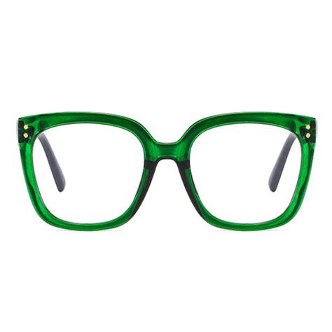 Trog Square Green Glasses - Aoolia.com