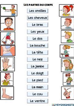 Les Parties Du Corps Relier Language French Grade Level Primaria