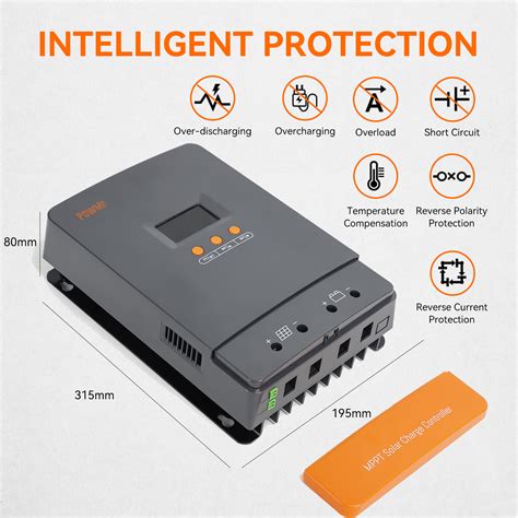 Powmr A Mppt Solar Charger Controller Max Pv Input Vdc V V