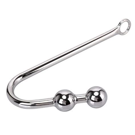 Steel Stainless Anal Hook With Ball Rope Hook Anal Toys RYSM CHASTITYGO