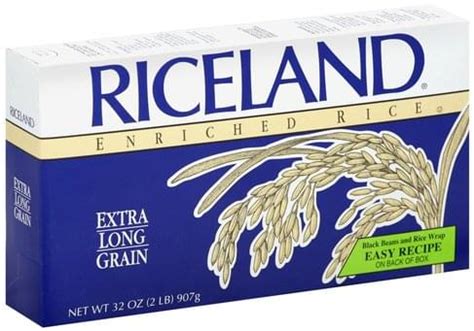 Riceland Enriched, Extra Long Grain Rice - 32 oz, Nutrition Information ...