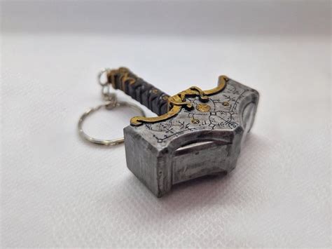 God Of War Ragnarok Thors Mjolnir Hammer Keyring Etsy Ireland