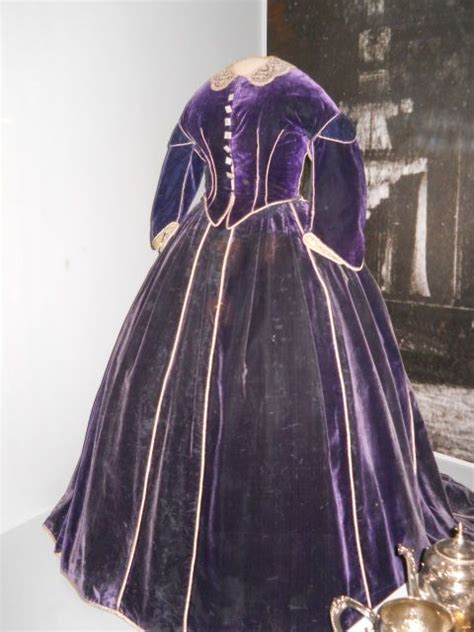 Really Good View Of The Mary Todd Lincoln Purple Velvet Dress