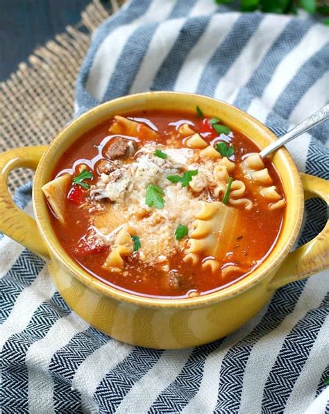 Healthy Slow Cooker Lasagna Soup The Seasoned Mom