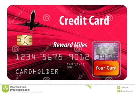 Credit Card That Rewards Users With Airline Miles And Points Stock