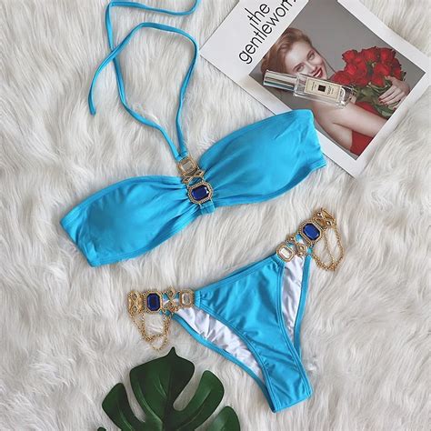 New Sexy Bikini Set Brazilian Bikinis Halter Swimwear Women High Cut Swimsuits Beach Wear