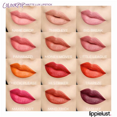 Review Swatches Colourpop Matte Lux Lipstick Vault Lippielust