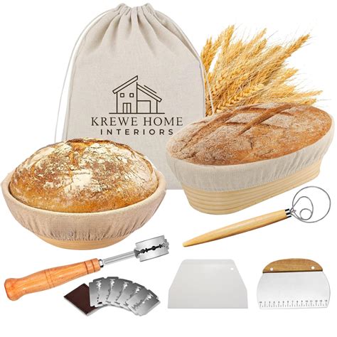 Banneton Bread Proofing Basket Set Of 2 9 Inch Round