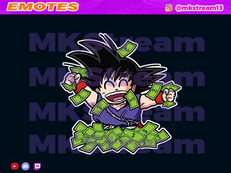 Twitch Emotes Kid Goku Rich Money By Mkstream On Dribbble