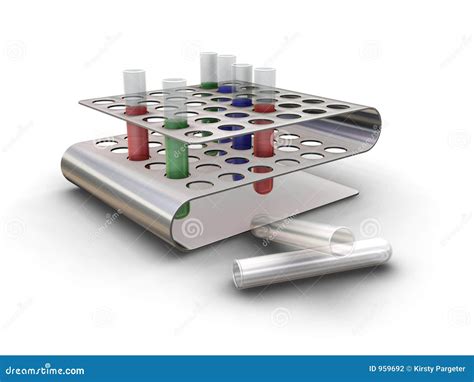 Reageerbuizen In Een Rek Stock Illustratie Illustration Of Chemie 959692