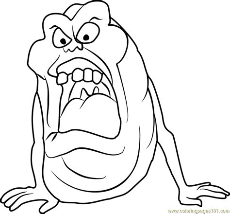 Slimer Coloring Page for Kids - Free Ghostbusters Printable Coloring Pages Online for Kids ...