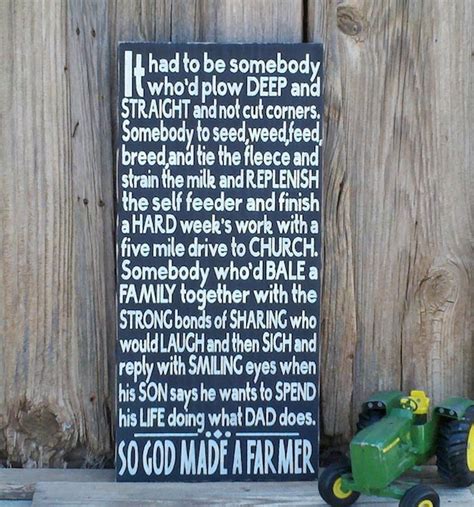 So God Made A Farmer Sign Paul Harvey Quote Hand Painted