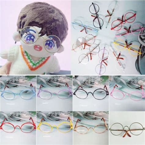 Dolls Cute Round Frame Plush Doll Eyeglasses Glasses Clothes For Blythe