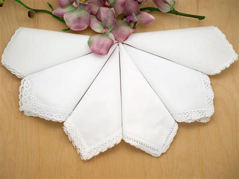 Bridal Set Of 6 Different Wedding Handkerchiefs Set 2a