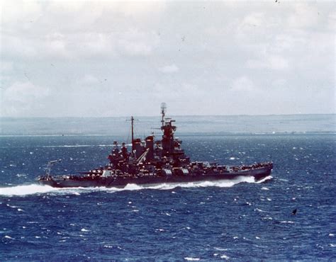 The Uss Washington Bb A North Carolina Class Battleship Stands