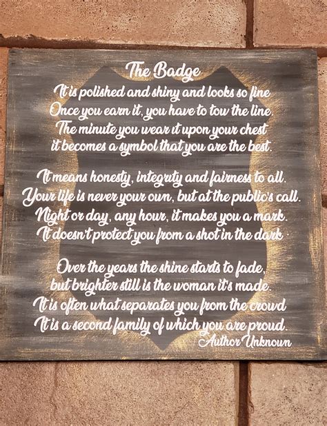 The Badge Poem For Police Officers Retirement T Etsy Retirement