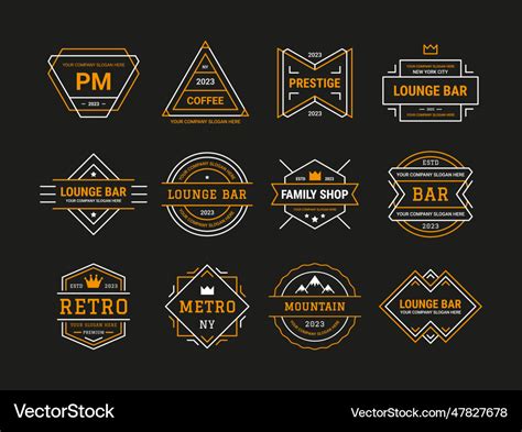 Logo Badge Hipster Shapes Modern Diamond Design Vector Image