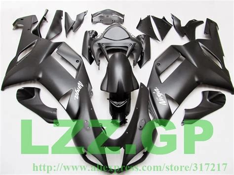 Lzzgp Matte Black Fairing Kit For Kawasaki Ninja Zx 6r 636 07 08 Zx 6r