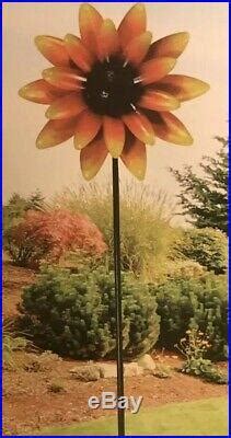 Garden Wind Spinner Yard Decor Sunflower Kinetic Metal Art Windmill ...