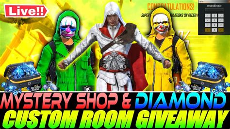 FREE FIRE LIVE GIVEAWAY CUSTOM ROOM FF LIVE GIVEAWAY CLASH SQUAD FF