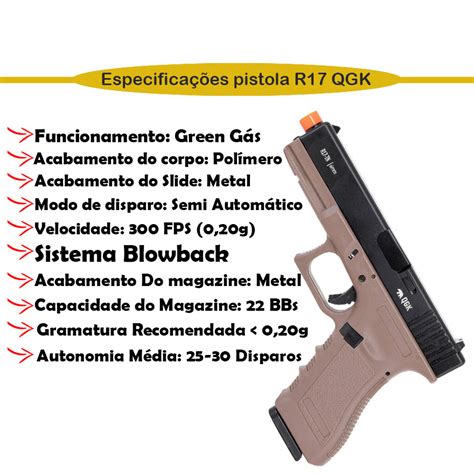 Kitspistola Airsoft Gbb Qgk R Tan New Generation Slide Metal Mm