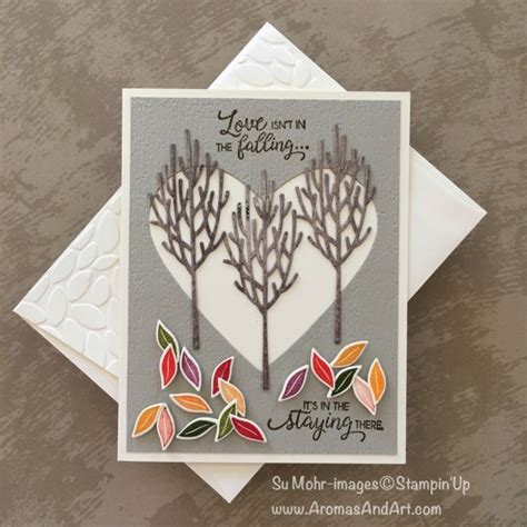 Fall Leaves Anniversary Card - Aromas and Art