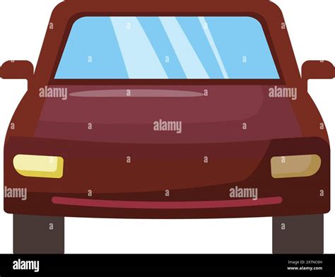 Cartoon Red Car Front View Illustration Stock Vector Image And Art Alamy