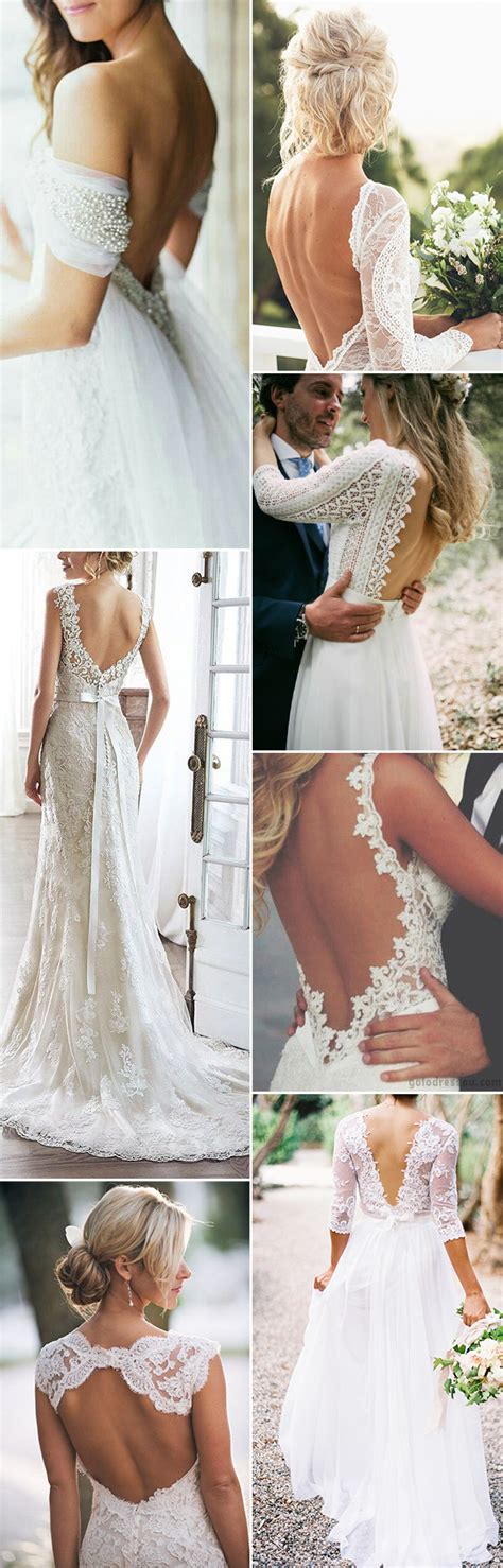 Stunning Open Low Back Wedding Dresses For Brides Stylish