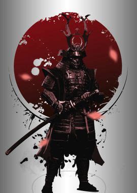 Amazing Samurai Sword Poster Picture Metal Print Paint By