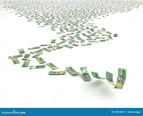 Falling Australian Dollar Stock Illustration Illustration Of Winning