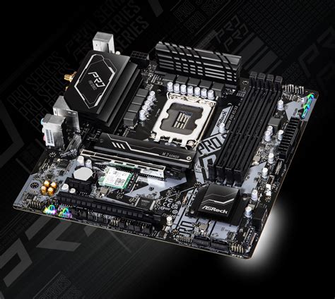 Asrock B M Pro Rs B M Pro Rs Ax Wifi Lga Micro Atx Motherboard