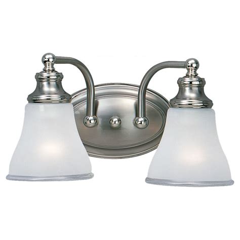 Sea Gull Lighting Alexandria 2 Light Two Tone Nickel Vanity Light 40010 773 The Home Depot