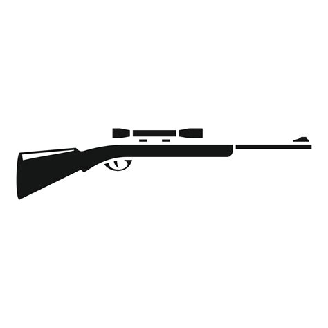 Hunting Sniper Rifle Icon Simple Style 14497989 Vector Art At Vecteezy