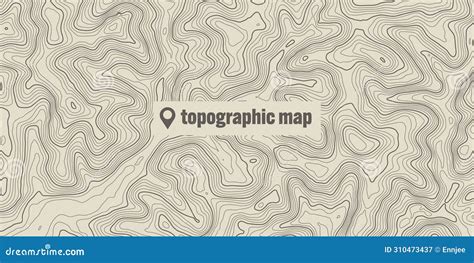 Topographic Map With Contour Lines Geographic Terrain Grid Relief