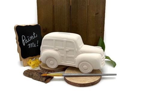 This Beautiful Vintage Woody Wagon Car Is Ready To Paint Ceramic