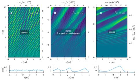 Temporal Evolution Of Simulated Subaqueous Bedforms Simulations For