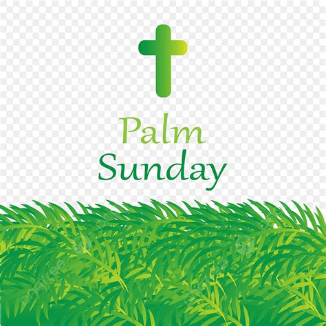 Palm Sunday Vector PNG Images Palm Tree Skyline With Cross For Sunday