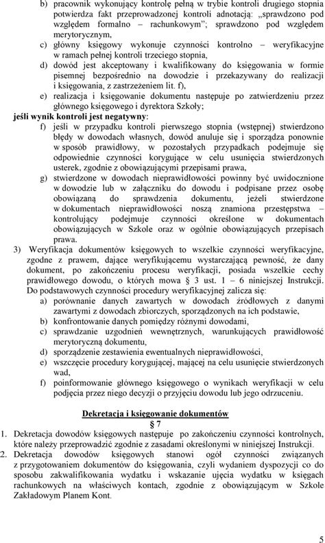 Instrukcja Obiegu I Kontroli Dokument W Pdf Darmowe Pobieranie