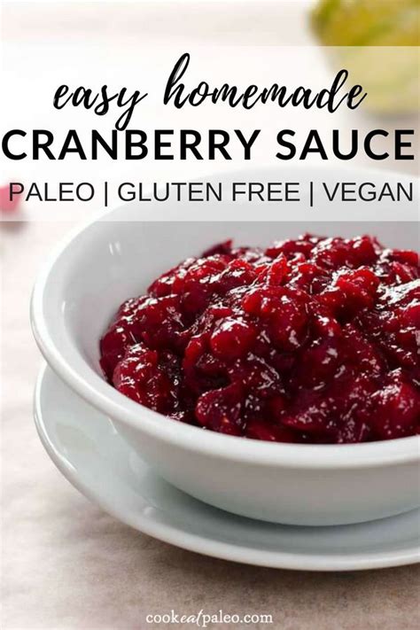 Easy 3 Ingredient Paleo Cranberry Sauce Recipe