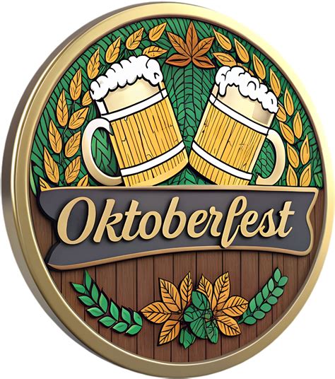 Oktoberfest Munich Event Logo Clipart with Festive Cheers. . 55530972 PNG