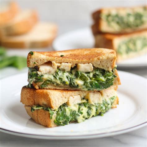 Mealime Two Cheese Chicken Spinach And Artichoke Melts