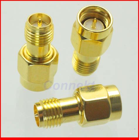 Unids Lote Sma Macho Enchufe A Rp Sma Hembra Conector Adaptador