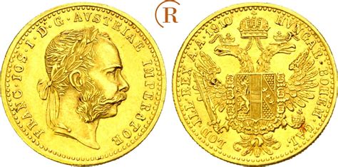 R Misch Deutsches Reich Franz Joseph Dukat Wien Gold