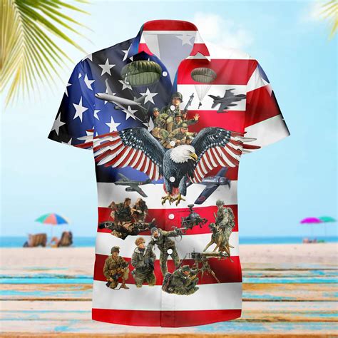 Veterans Eagle American Flag Hawaiian Patriot Hawaiian Shirt - Teeruto