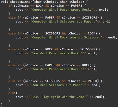 Rock Paper Scissors Game In C C Game Mycplus